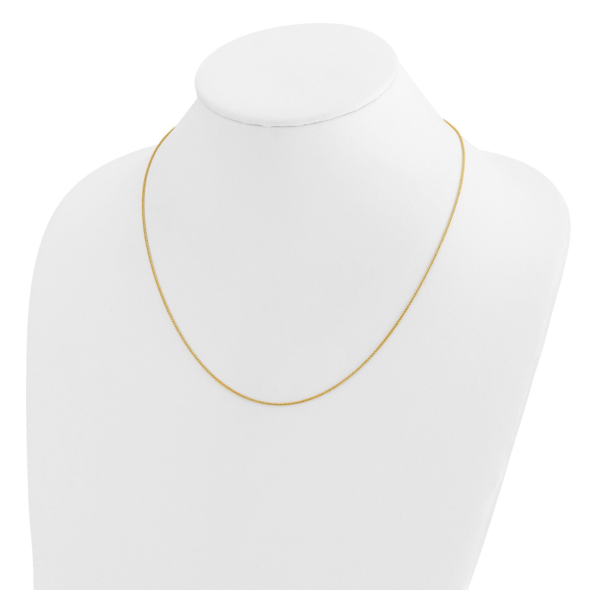 Adjustable Diamond-Cut Wheat Chain in 14K Yellow Gold