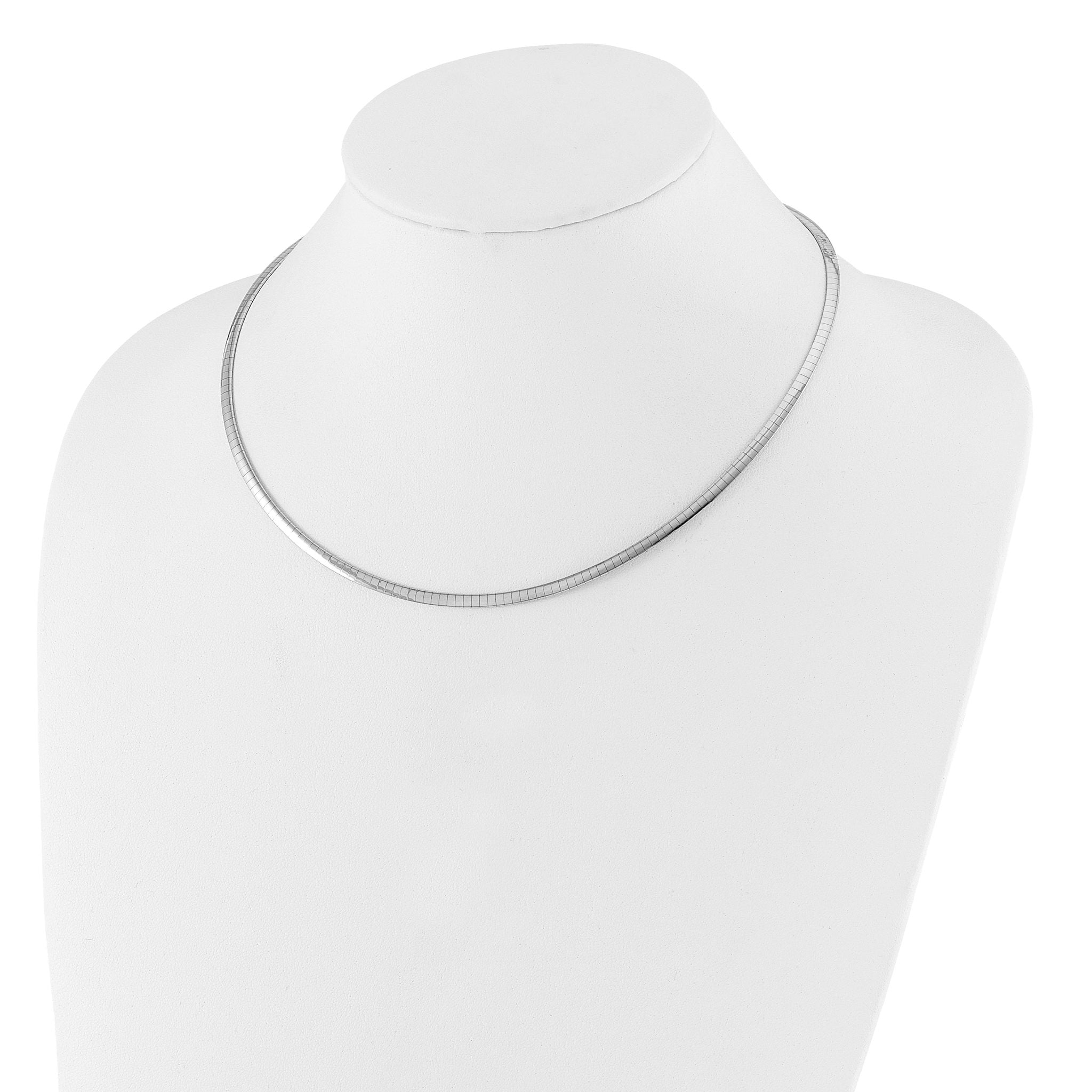 14K 3mm Two-tone Reversible Omega Necklace Secondary image