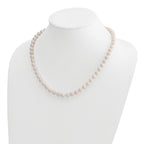 14k 7-8mm White Round Akoya Saltwater Cultured Pearl Necklace