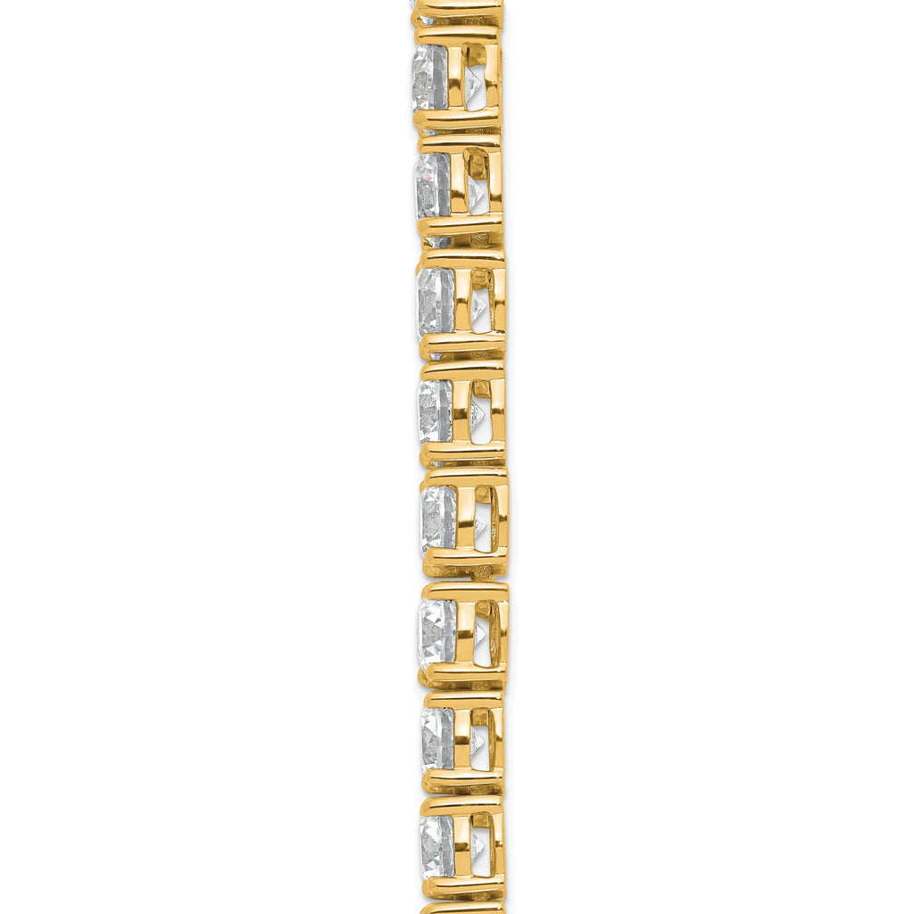 14k 40 3/8 carat Lab Grown Diamond VS+ F+ Complete Round 20 inch Graduated Tennis Necklace