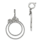 Sterling Silver 925 CZ Dangle Hoop Earrings by Sophia Jewelers