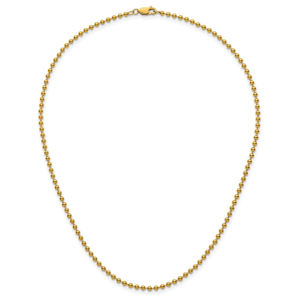 Bead Chain Necklace in 14/20 Gold Filled, 2.5mm