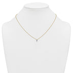14k 1/4 carat Lab Grown Diamond VS+ F+ Pear Complete 18 inch Four Prong Pendant Necklace