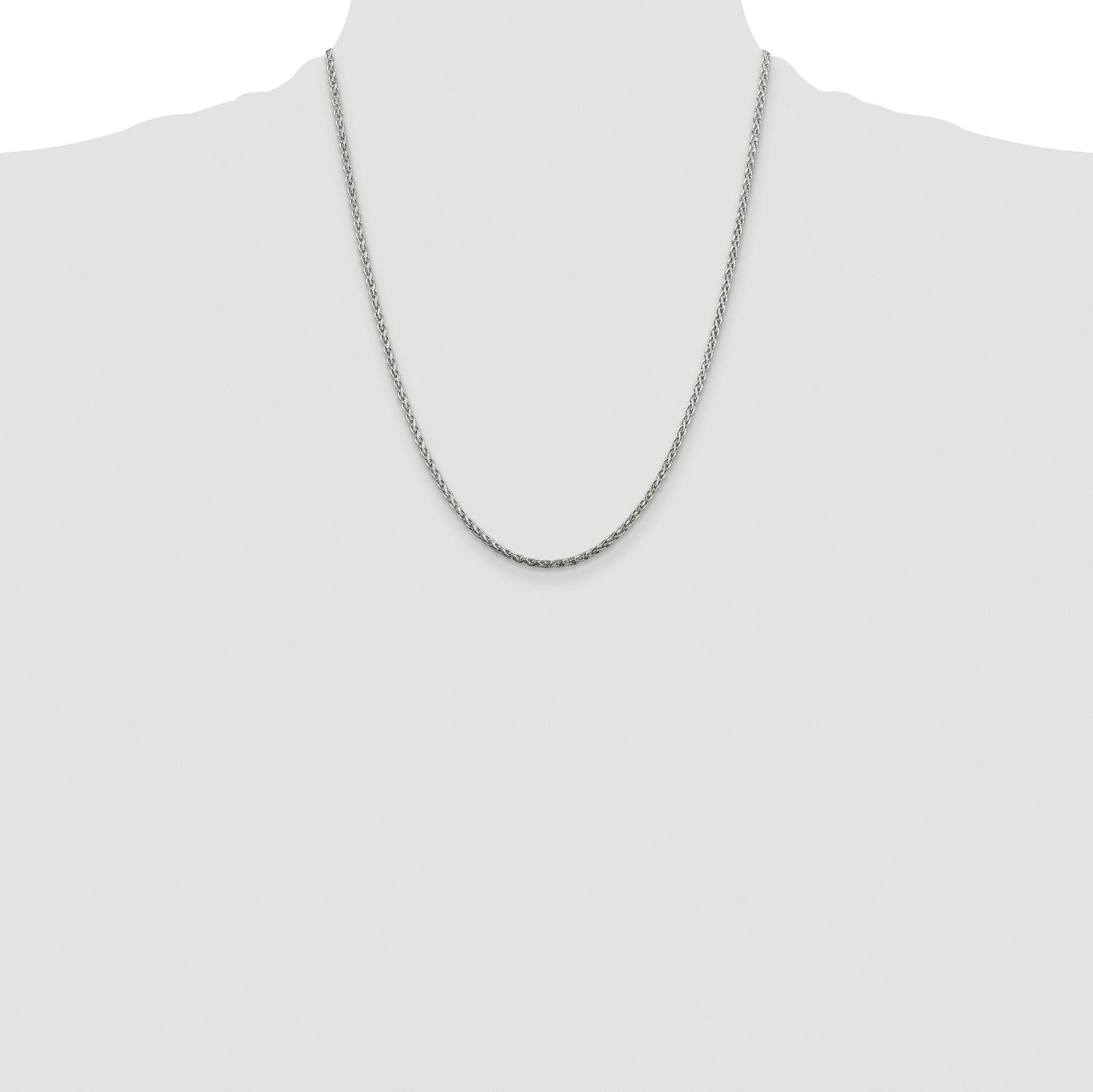 Diamond-Cut Spiga Chain Necklace in Sterling Silver