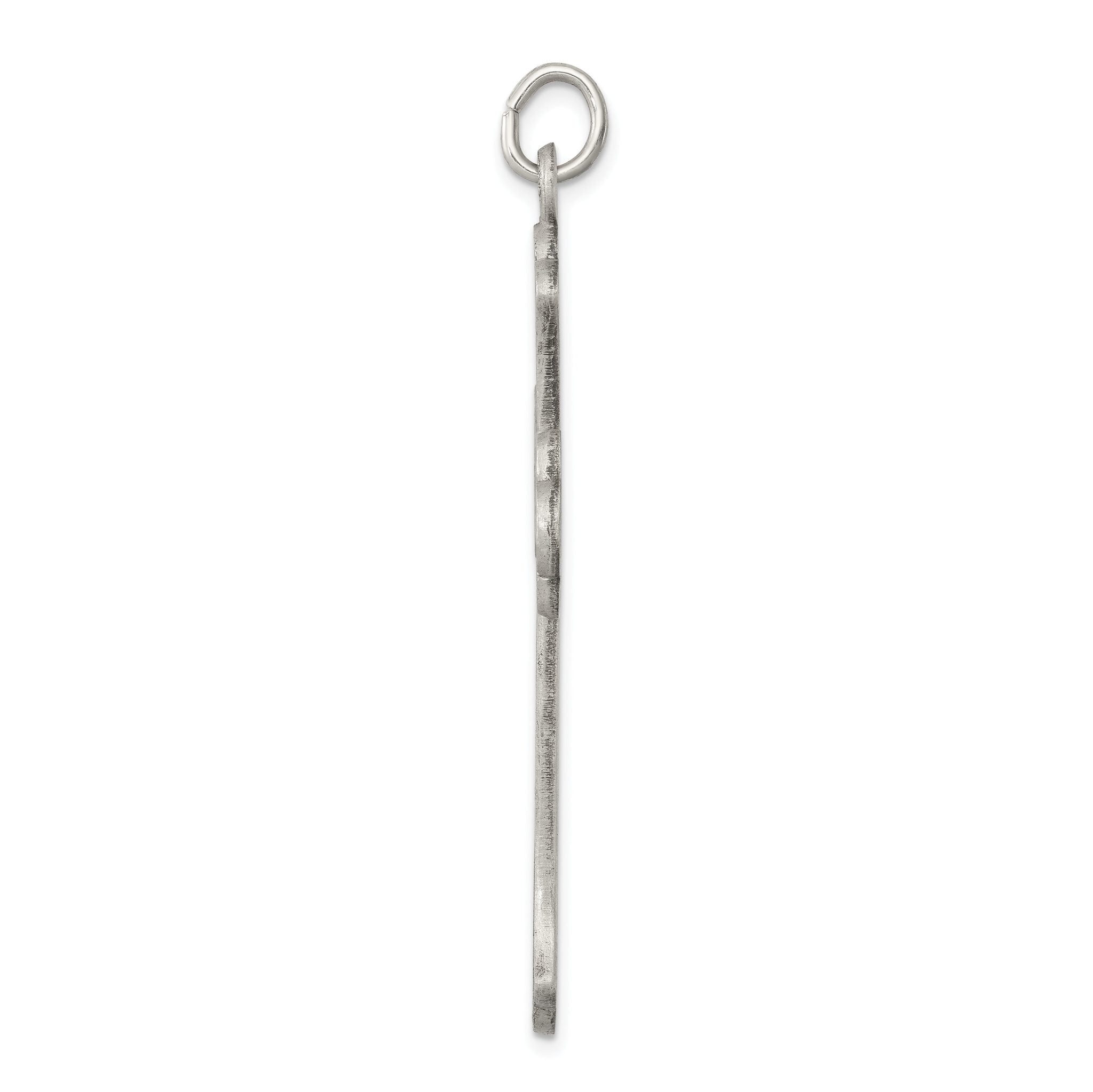 Sterling Silver 925 Cross Pendant with Antiqued Finish Elegant Design