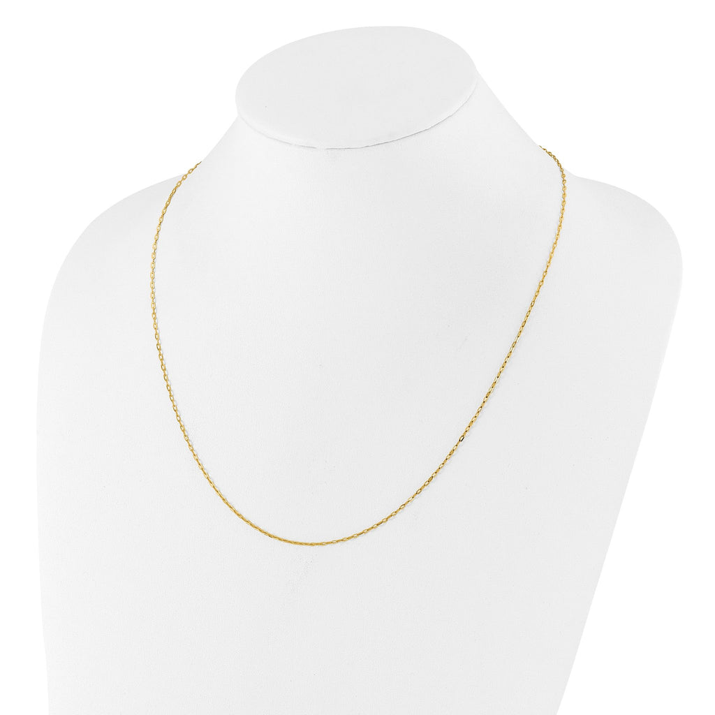 14K Adjustable 1.3mm Flat Cable Chain