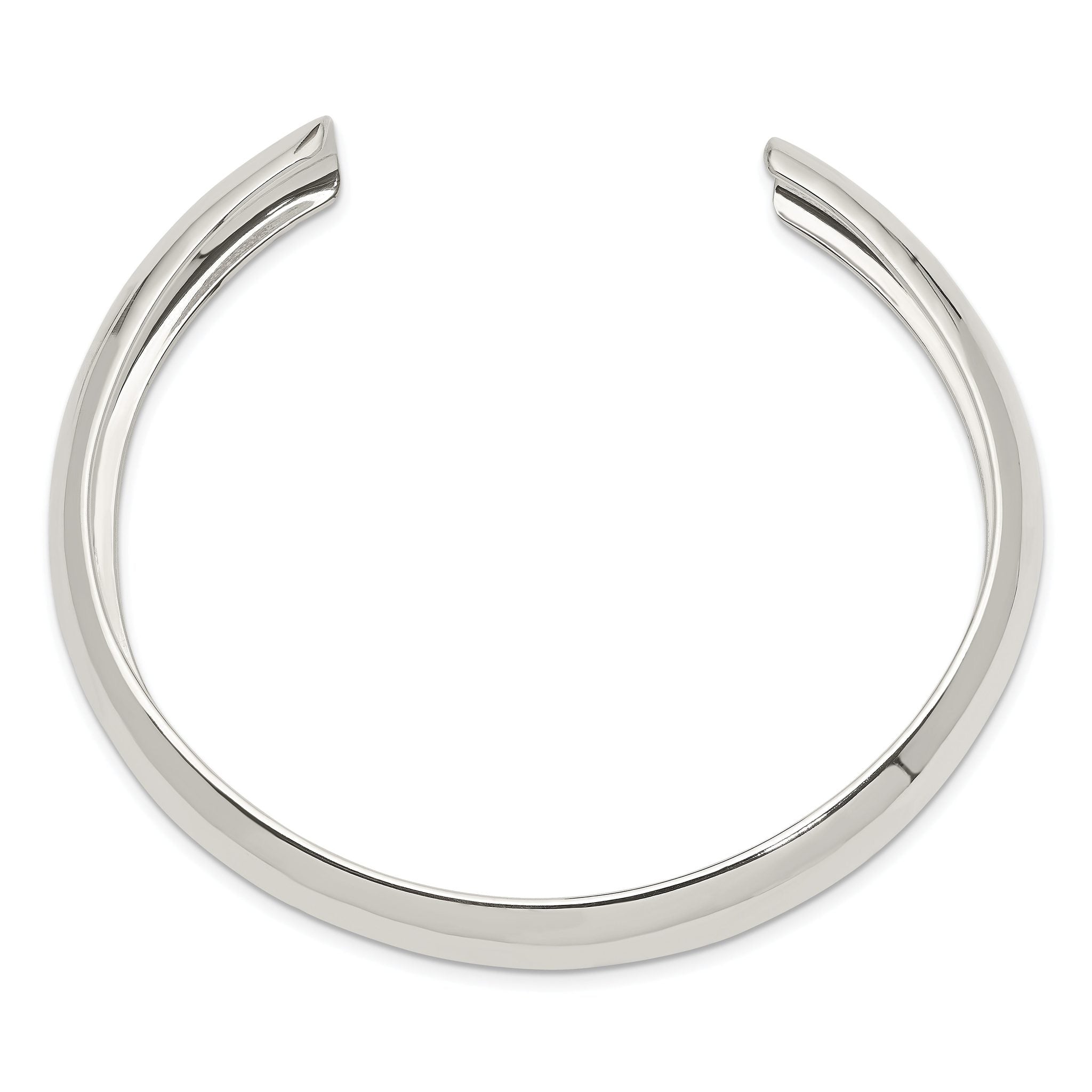 Sterling Silver 925 Women's Cuff Bangle Engravable Polished Finish Secondary image