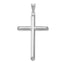 14k White Gold Polished 3D Tube Cross Pendant by Sophia Jewelers
