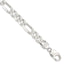 Sterling Silver 9.5mm PavÃ¢Â€Âš Flat Figaro Chain