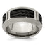 Edward Mirell Stainless Steel and Black Ti Double Cable 10.75mm Band