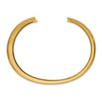 14K Gold Polished Cuff Bangle with Elegant Wide Design for Women