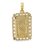14K Hearts w/ Ace Playing Cards Charm
