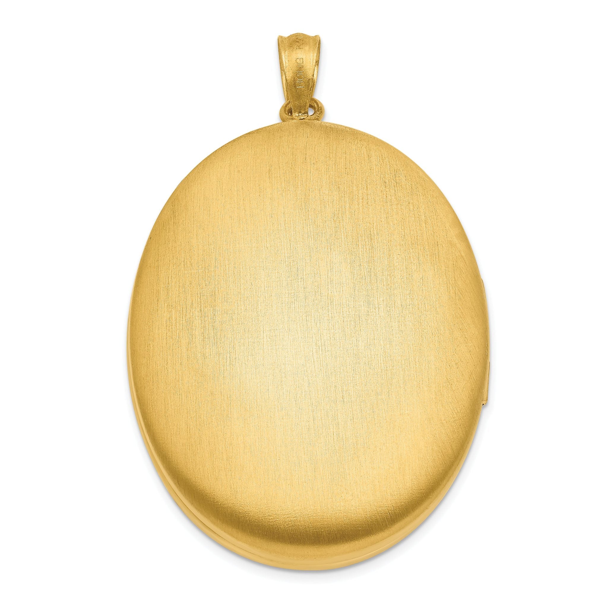 1/20 Gold Filled 34mm Enameled Flower Oval Locket