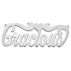 Sterling Silver/Rhodium-plated Polished Heart Name Plate