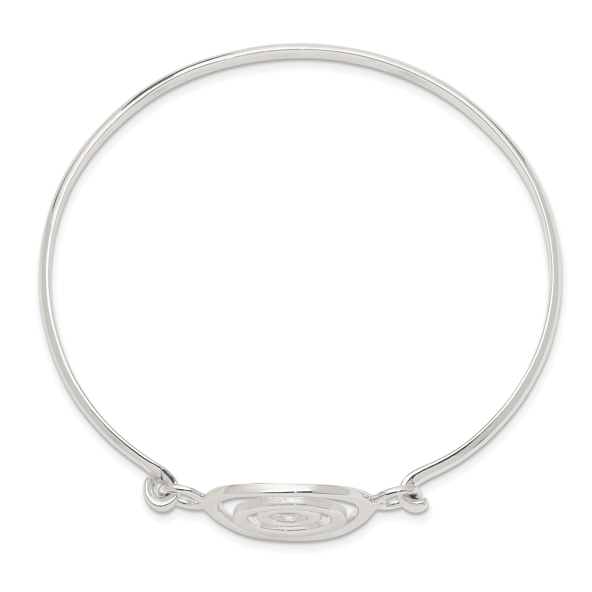 Sterling Silver Mutli-circle Bangle Bracelet Secondary image