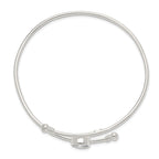 Sophia Jewelers 925 Sterling Silver CZ Bangle Polished Elegance for TimeleSterling Silver Style
