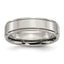 Chisel Titanium Polished 6mm Ridged Edge Band