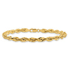 Semi-Solid Rope Chain in 14K Yellow Gold, 4.75mm