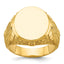 14k 18.5x15.75mm Men's Round Signet Ring