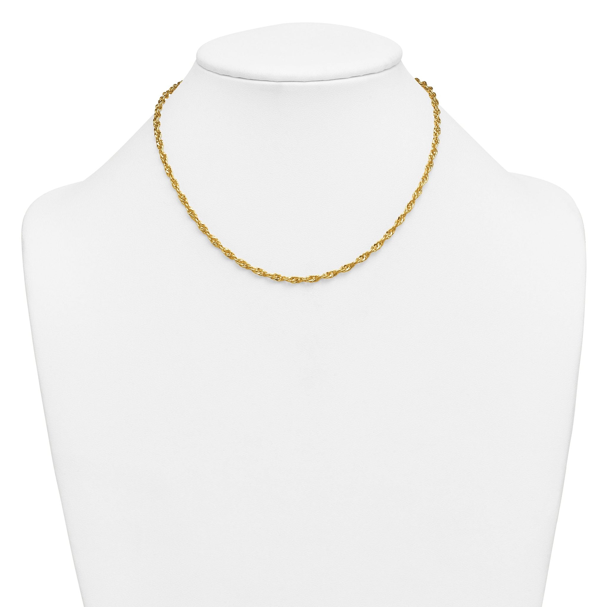 14K Gold Filled Singapore Chain Necklace in 3.2mm Width