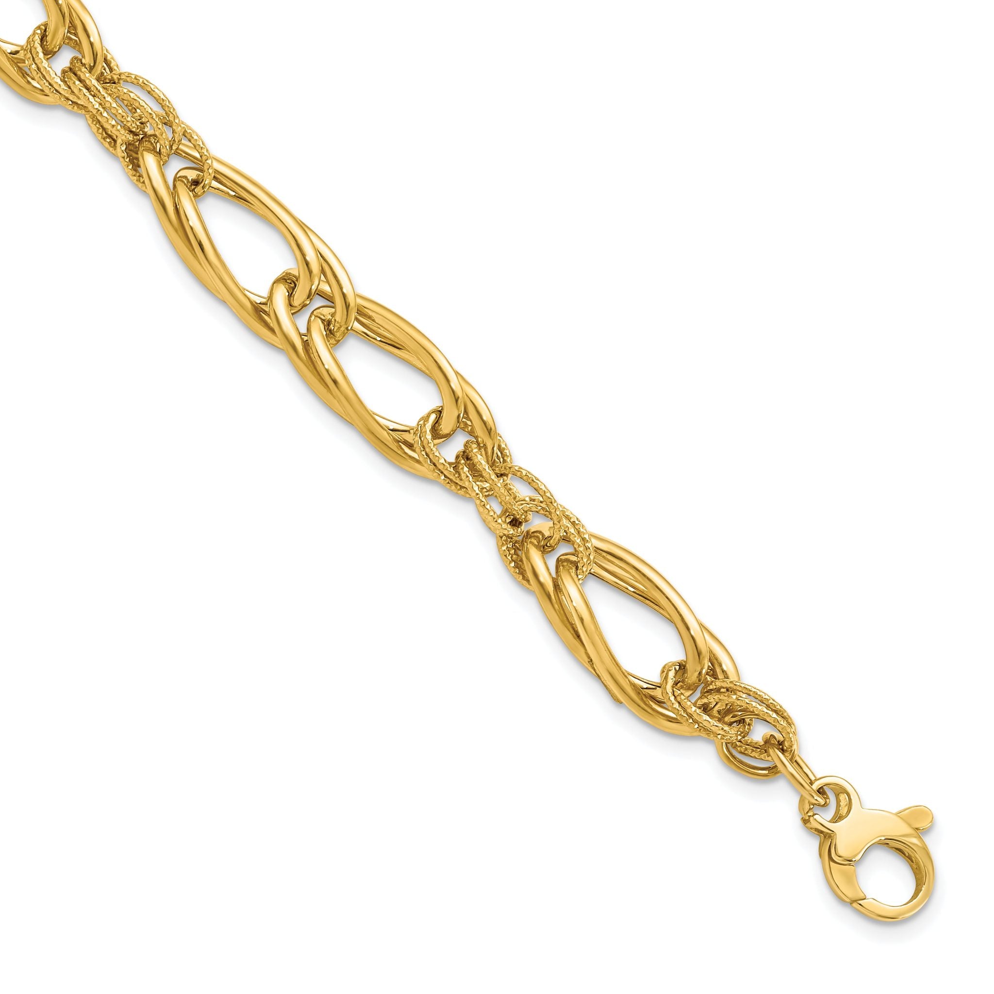 14K Polished Fancy Link Bracelet Main image