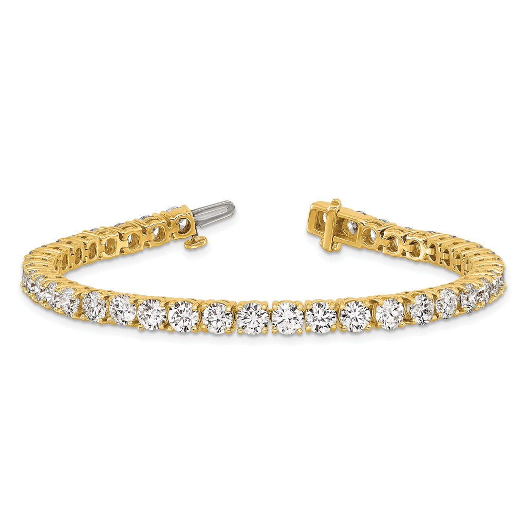 14k 12 1/2 carat Lab Grown Diamond VS/SI+ G+ Complete Tennis Bracelet