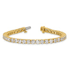 14k 12 1/2 carat Lab Grown Diamond VS/SI+ G+ Complete Tennis Bracelet