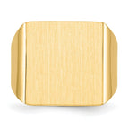 14k 16.5x17.5mm Open Back Mens Signet Ring