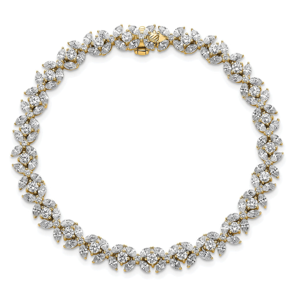 14k 6 3/4 carat Lab Grown Diamond VS+ F+ Complete Fashion Tennis Bracelet