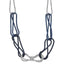 Sterling Silver 925 Necklace with Blue-Plated Rhodium Chain Elegant Design