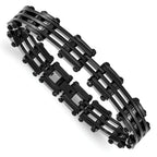 Stainless Steel Polished Black IP-plated Bracelet for Men