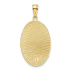14K Floral Oval with Engravable Center Charm