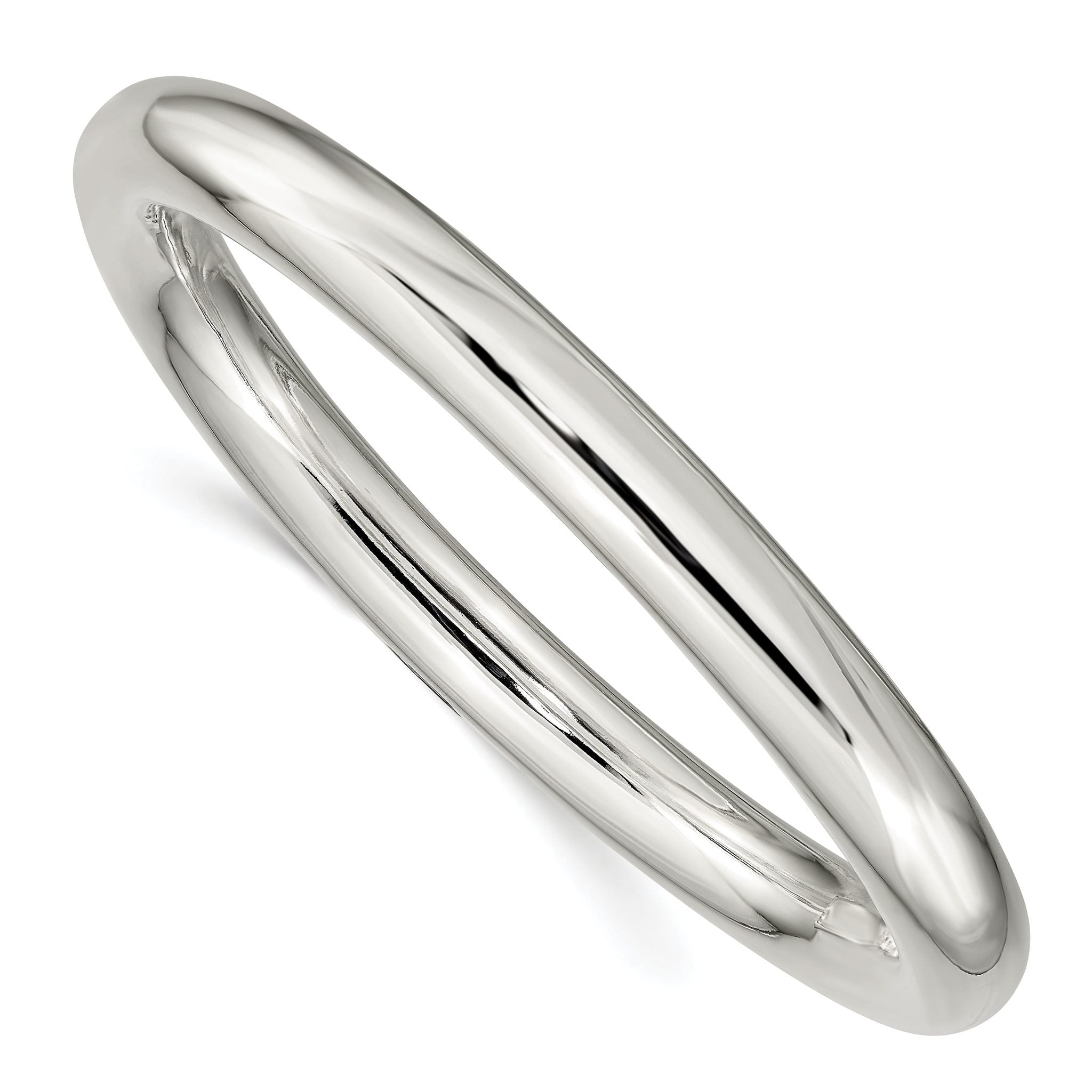 Sterling Silver 925 Polished Women's Slip-On Bangle by Sophia Jewelers