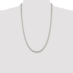 Sterling Silver Rhodium-plated 3.25mm Box Chain