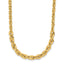 14k Polished and Diamond Cut Fancy Link Graduated 18in Necklace