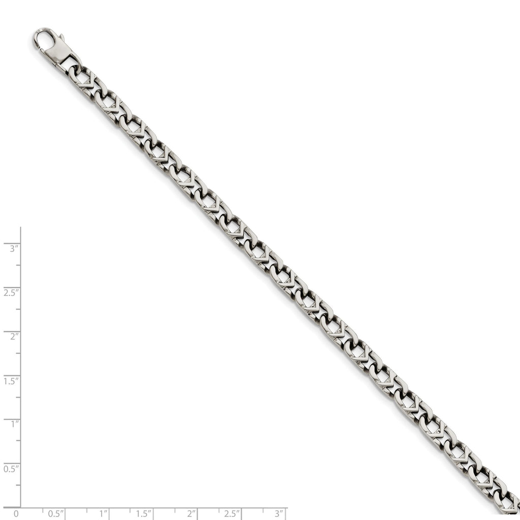 Stainless Steel Polished 6mm Fancy Link Bracelet