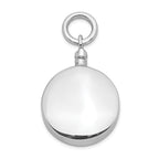 Sterling Silver 925 Ash Holder Pendant with Polished Rhodium Plating