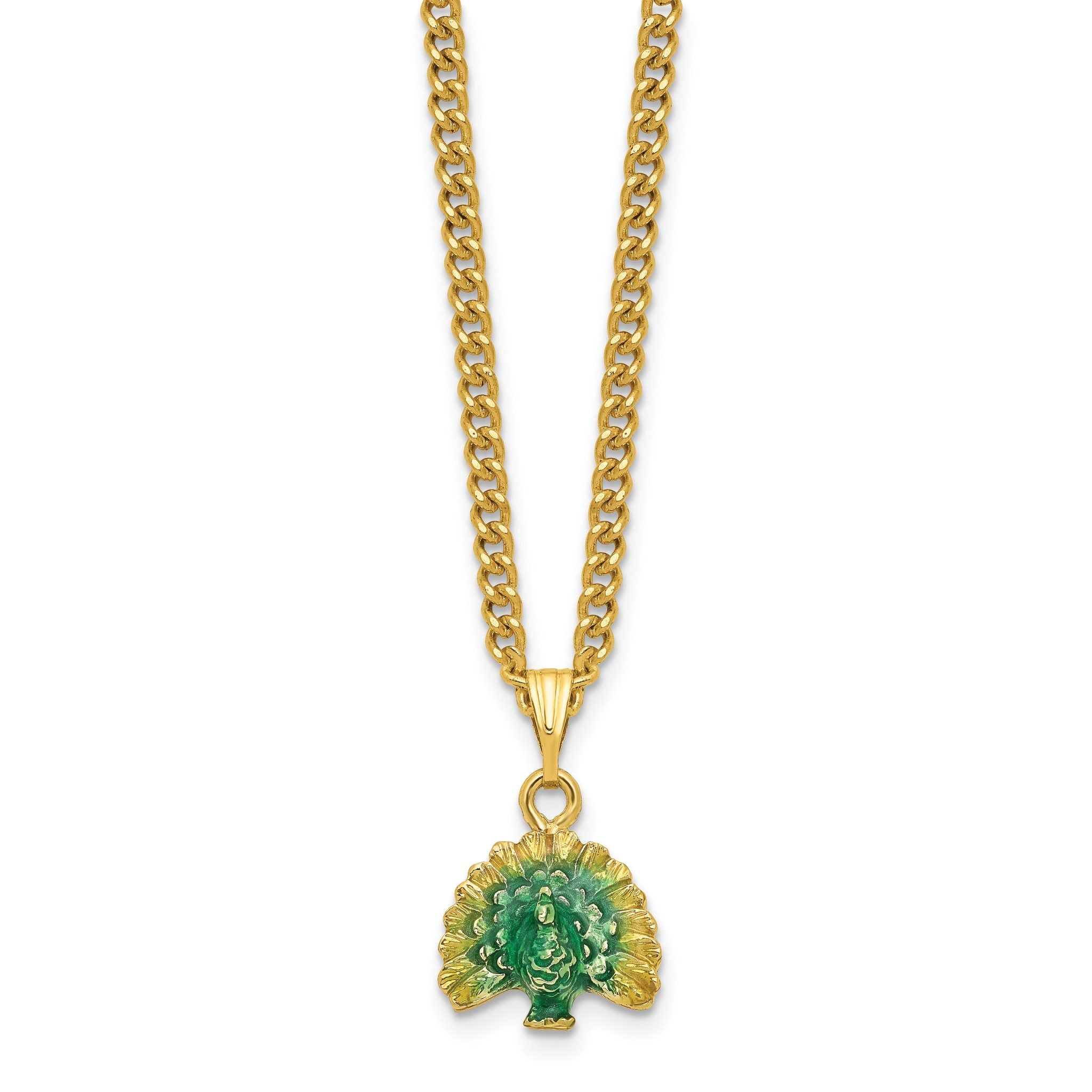 Luxury Giftware by Jere Pewter Bejeweled Crystals Gold-tone Enameled PERO Peacock on Oval Trinket Box with Matching 18 Inch Necklace Main image