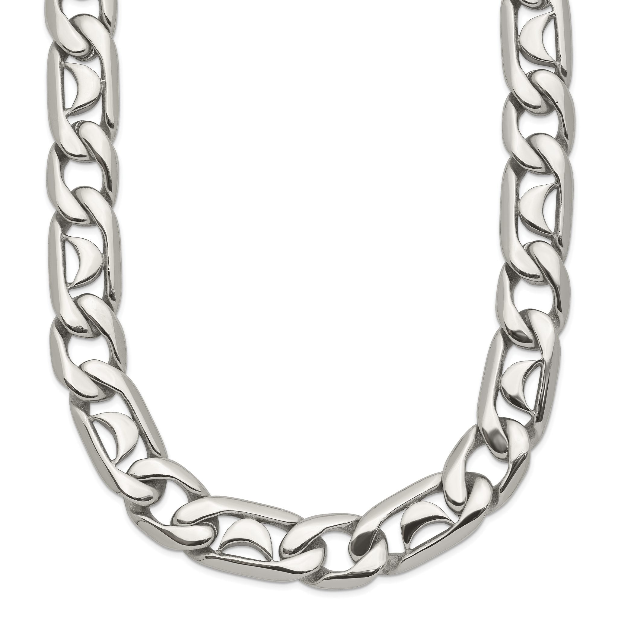 Chisel Stainless Steel Men's Polished Fancy Link Necklace Gift Ready 24 Inch Main image