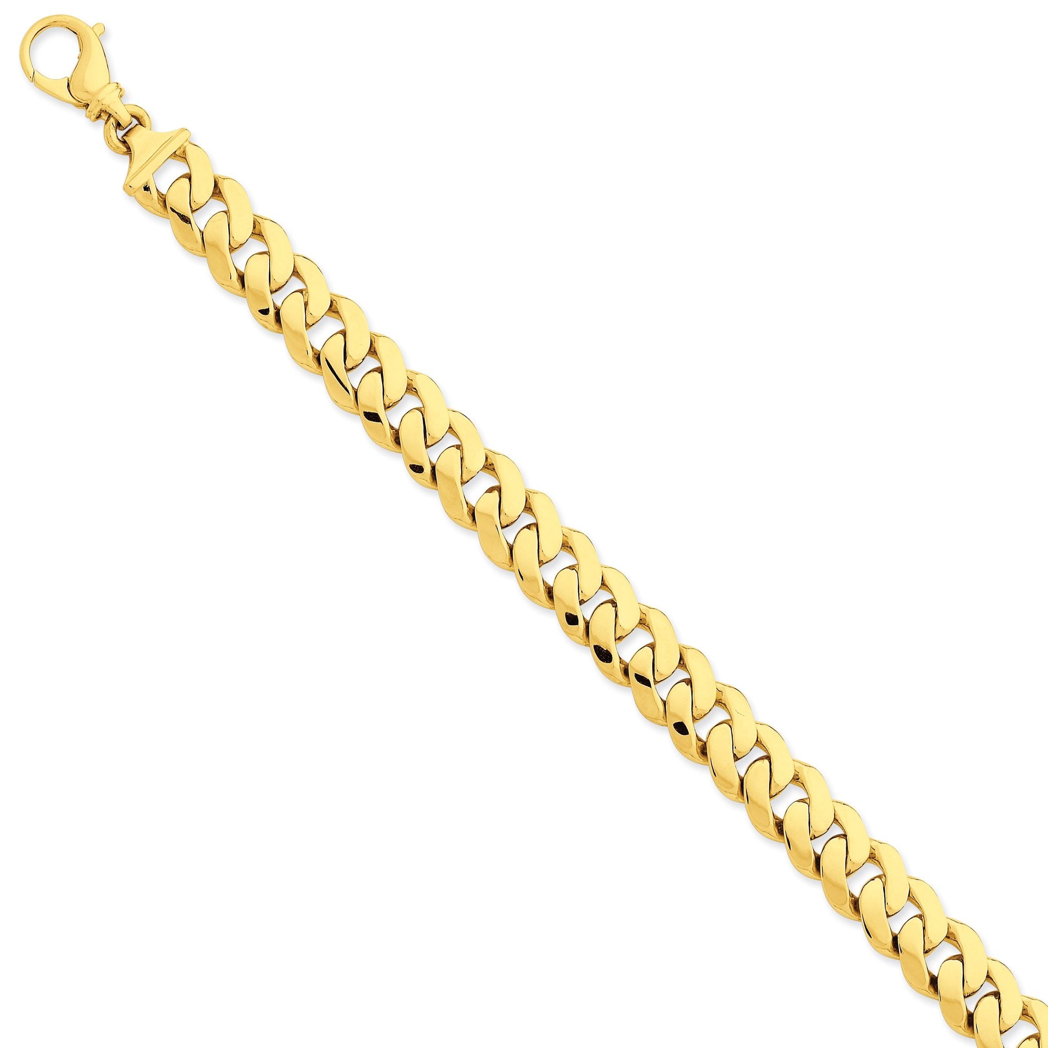 14K Gold Polished Fancy Link Bracelet with Lobster Clasp  Elegant 10.75mm Design Main image