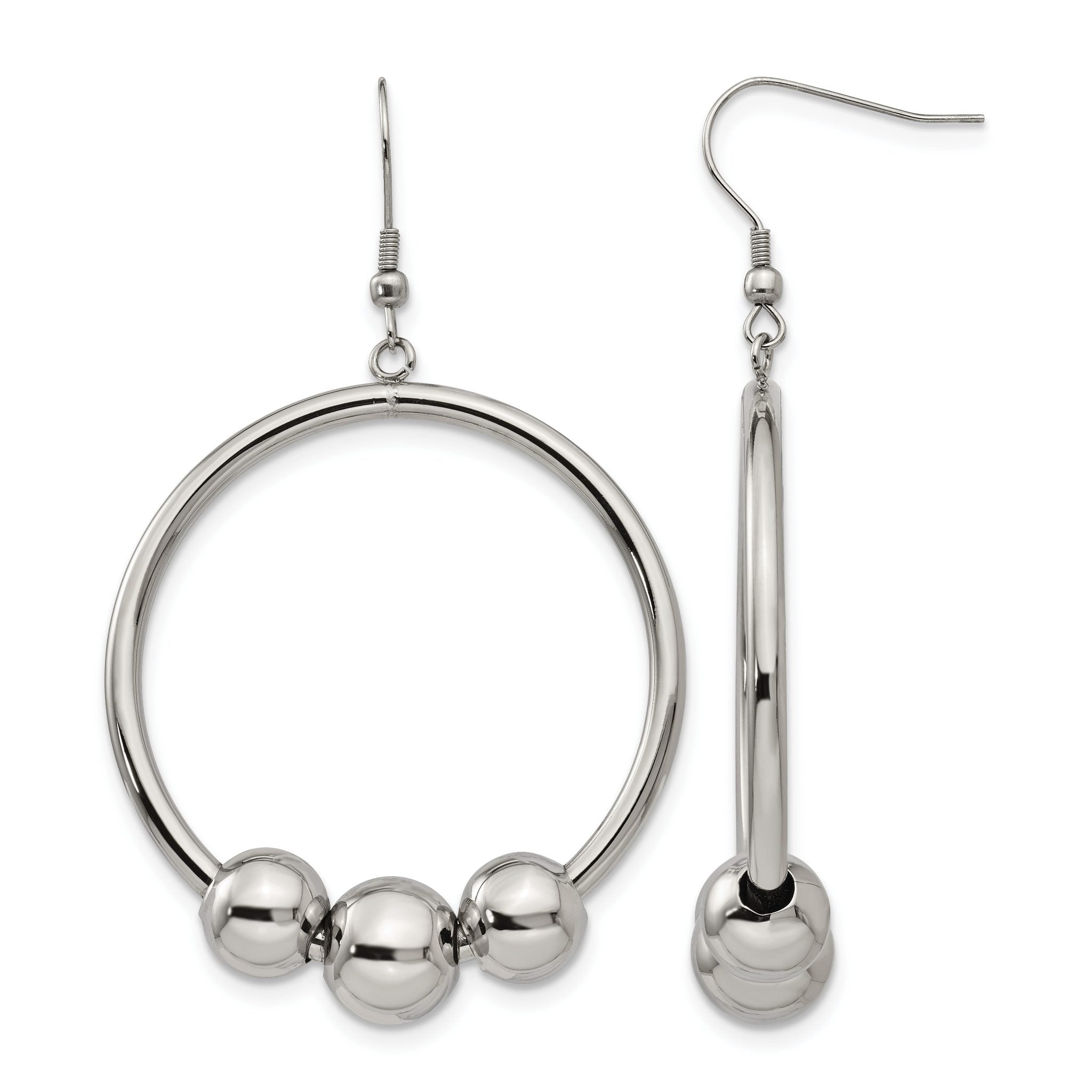Stainless Steel Polished Drop Dangle Earrings for Women Main image