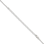 Sterling Silver 1.25mm Round Spiga Chain With 2 Inch Extension