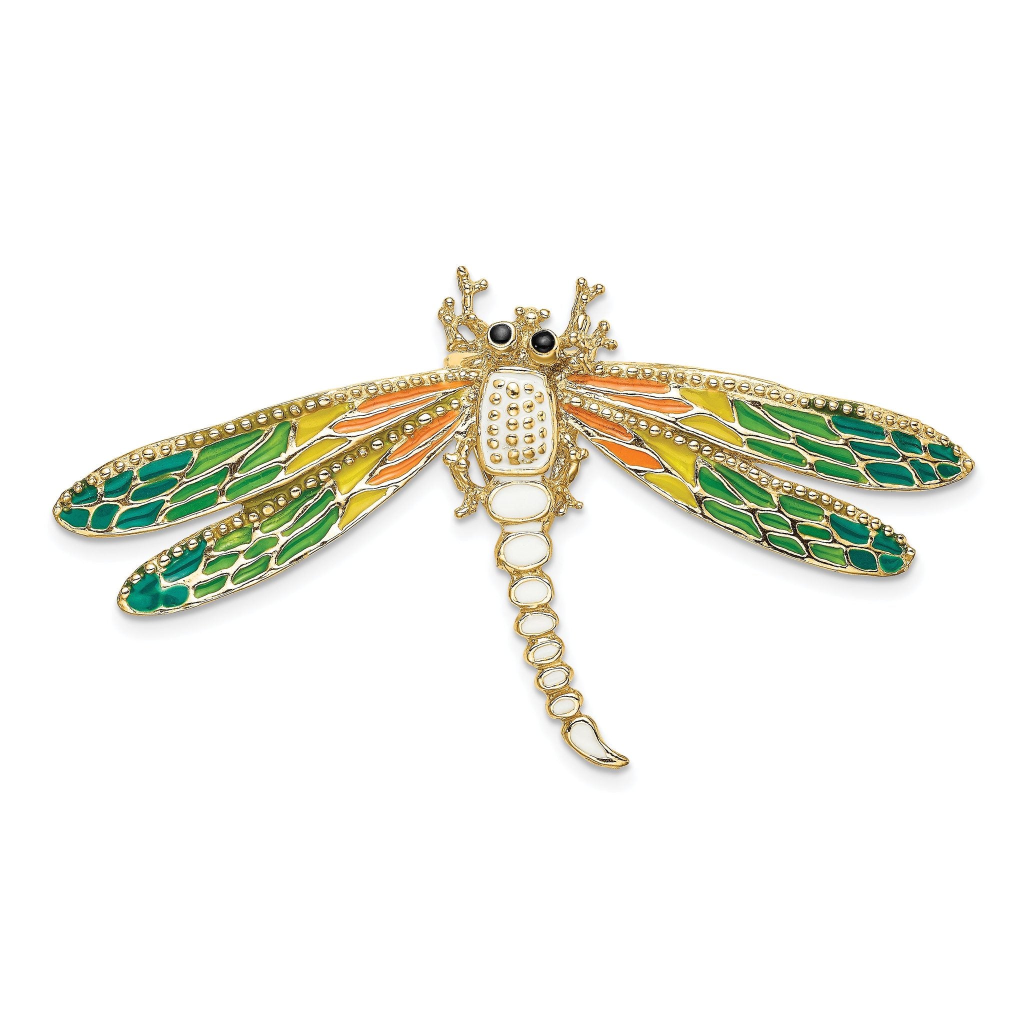 14K Multi-Color Enamel Dragonfly Charm Main image