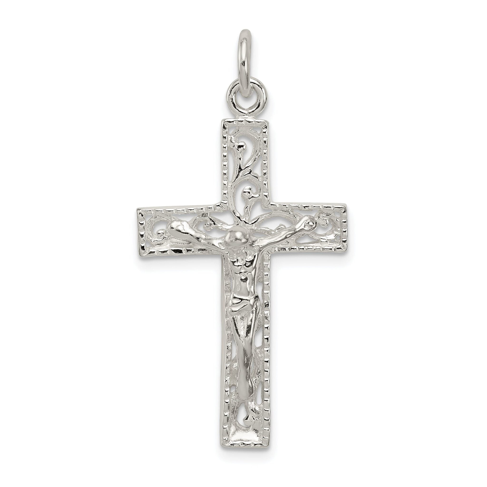 Sterling Silver 925 Crucifix Pendant with Polished Anti-Tarnish Finish Main image