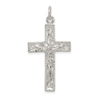 Sterling Silver 925 Crucifix Pendant with Polished Anti-Tarnish Finish