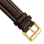 Oil-Tanned Leather Watch Band in Dark Brown, 22mm