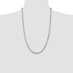 Beveled Oval Cable Chain Necklace in Sterling Silver