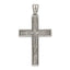 Sterling Silver 925 Latin Cross Pendant with Polished Antiqued Finish