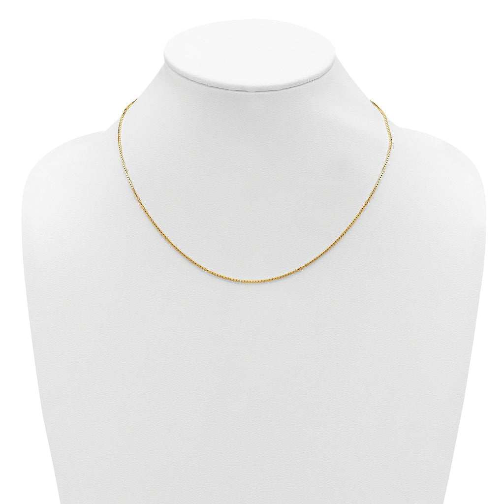 Box Chain in Gold-Plated Sterling Silver, 1.2mm