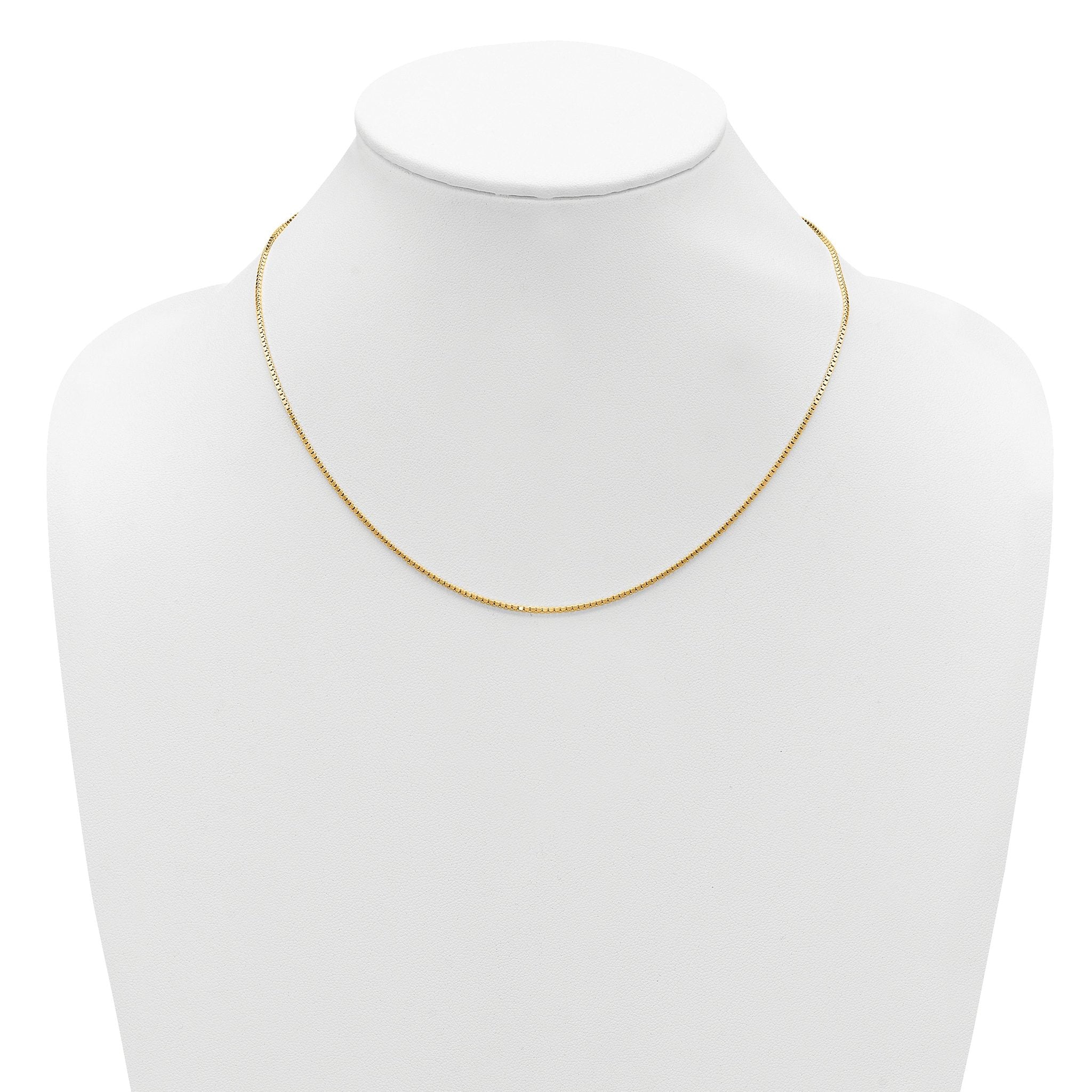 Box Chain in Gold-Plated Sterling Silver, 1.2mm